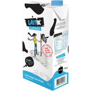 Lait demi-ecreme UHT 1 L